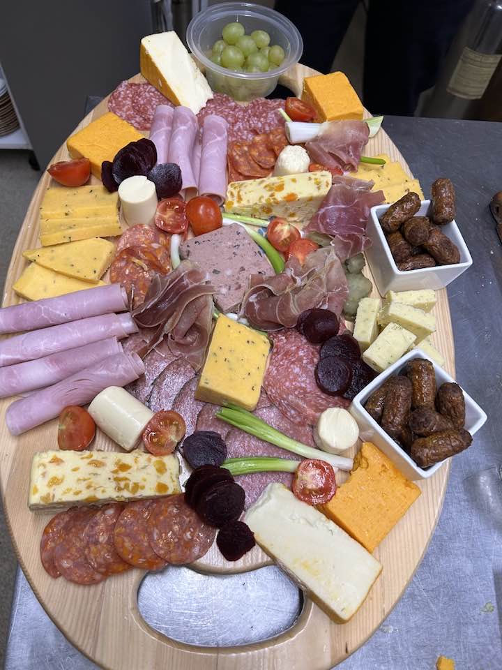 Cheese and charcuterie platter at Sulby Glen