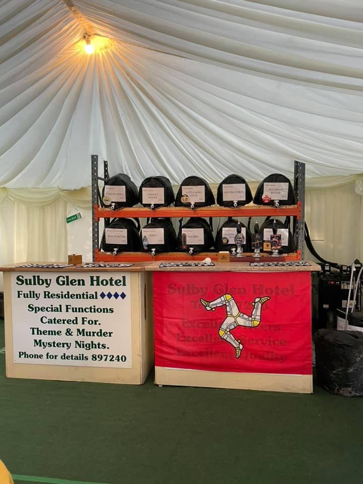 Event tables dressed for a private booking