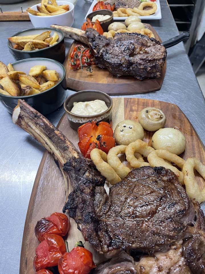 Steak night special plated dish