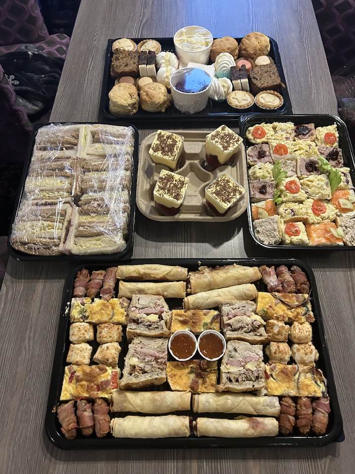 Festive takeaway afternoon tea platter