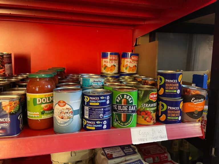 Hot drinks counter inside the Sulby shop