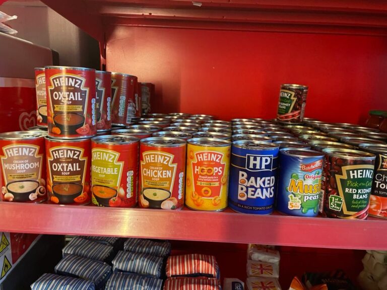 View across the shop with household necessities